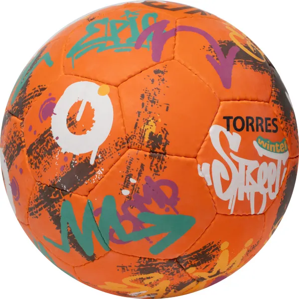 Мяч футб. TORRES Winter Street, F023285, р.5, 32 пан, рез, 4 подкл. слоя, руч. сшив,оранж-мультик. за 2&nbsp;713.20 ₽ в Сочи