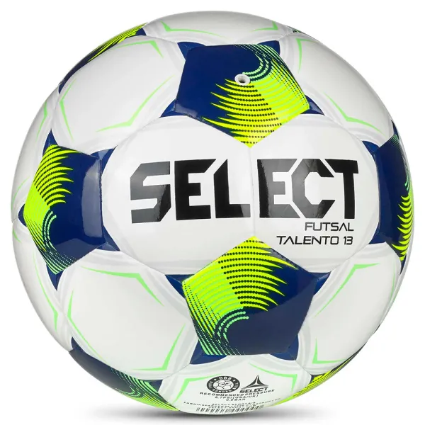 Мяч футзал. SELECT Futsal Talento 13 V26, 1062471015, р.3, 32п, ТПУ, гибр.сш, бело-сине-желтый за 4&nbsp;355.40 ₽ в Сочи