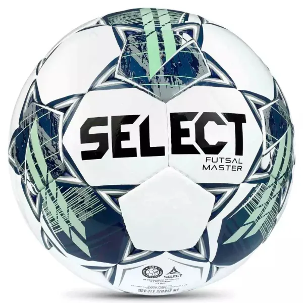 Мяч футзал. SELECT Futsal Master Shiny V22, 1043460004, р.4, Basic,32п, гл.ПУ, руч.сш,бел-син-зел за 7&nbsp;539.50 ₽ в Сочи