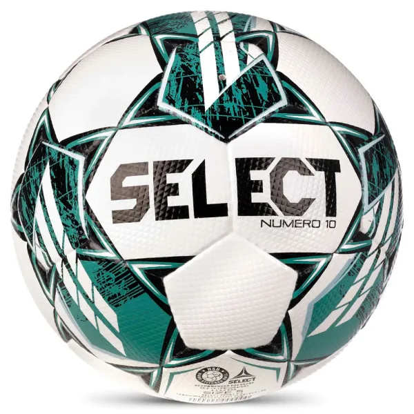 Мяч футб. SELECT NUMERO 10 V23, 0575060004, р.5, FIFA Basic, 32п, ПУ, руч. сш, бело-бирюзовый за 8&nbsp;051.20 ₽ в Сочи